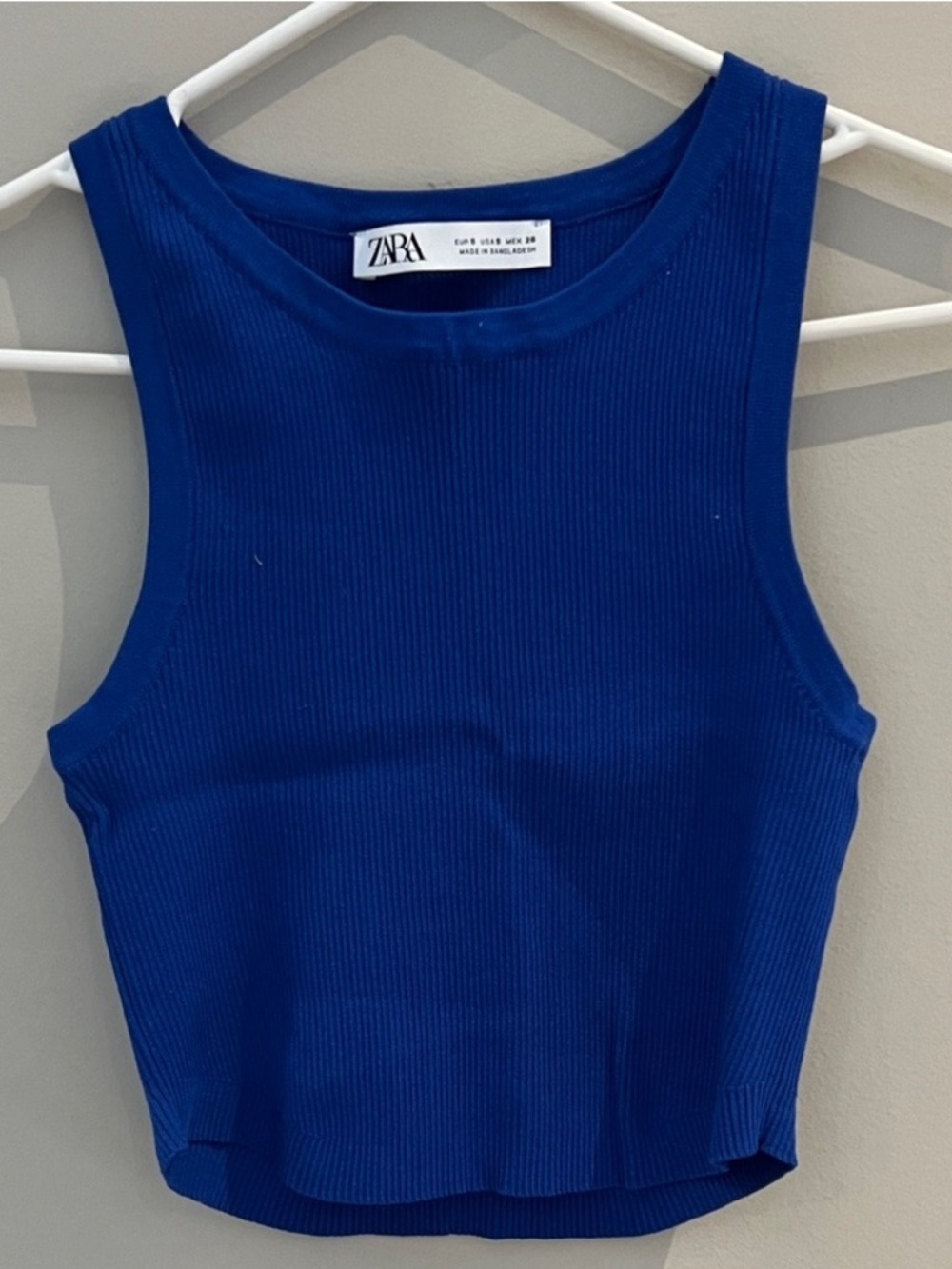 ZARA RIBBED CROP TOP